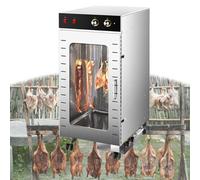 Cured Meat Drying Machine, Commercial Sausage Smoking Oven with 20-90°C Temperature Control LED Smart Control for Drying Biltong, Meat, Vegetable & Fruit(60 Catties Per Time)