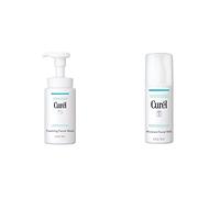 Curel Foaming Gentle Cleansing Face Wash Cleanser for Dry, Sensitive Skin 150 ml & Face Milk Lightweight Moisturiser for Sensitive Skin 120ml