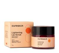 Cureskin Lightening Lip Scrub for Men and Women | Exfoliate & Brighten with Walnut Shell Powder, Beetroot & Squalane | Lip Scrub for Dark Lips to Lighten Pink