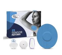 CureTape Sensor Patches - Sensor Fixing Plasters - 25 Covers for Freestyle Libre, Dexcom and Medtronic Guardian Sensors - Fixation Tape for Your Sensor (Blue)
