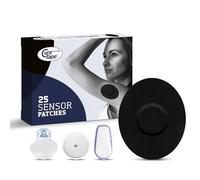 CureTape Sensor Patches - Sensor Fixing Plasters - 25 Covers for Freestyle Libre, Dexcom and Medtronic Guardian Sensors - Fixation Tape for Your Sensor (Black)