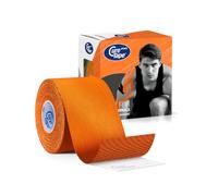 CureTape® Sports Extra Sticky Kinesiology Tape | 30% Stronger Adhesion | Waterproof K Tape | Quick Dry Viscose | Uncut Physio & Sports Injury Muscle Tape for Shoulder, Knee, Ankle | Orange