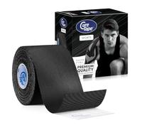 CureTape® Sports Extra Sticky Kinesiology Tape | 30% Stronger Adhesion | Waterproof K Tape | Quick Dry Viscose | Uncut Physio & Sports Injury Muscle Tape for Shoulder, Knee, Ankle | Black