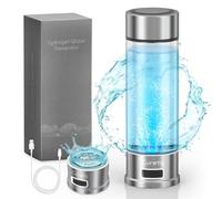 Curety Hydrogen Water Bottle, Hydrogen Water Bottle Generator, Portable Ion Water Bottle 1500 PPB with SPE/PEM Technology, Hydrogen Water Machine for Home Office Travel Fitness Drinking