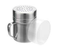 curfair 2Pcs Flour Sugar Salt Shaker - 10oz Stainless Steel Chocolate Powder Shaker, Fine Mesh Flour Duster for Baking Cooking, Icing Sugar Salt Cocoa Flour Coffee Shaker Sifter for Kitchen Craft SIL