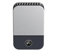 curfair Cool Fan Hands-free Neck Sure Here's A Product Title for Portable with 3 Speed Settings Digital Display Low Noise Rechargeable Silent Air Conditioner Navy Blue