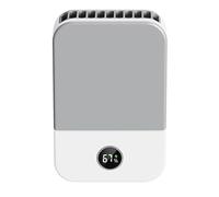 curfair Cool Fan Hands-free Neck Sure Here's A Product Title for Portable with 3 Speed Settings Digital Display Low Noise Rechargeable Silent Air Conditioner White