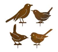curfair Garden Metal Embellishments Iron Animal Ornaments Sure Here's A Product Title for Listing Rusty Bird Silhouette Decoration Weather-proof Art Stake C