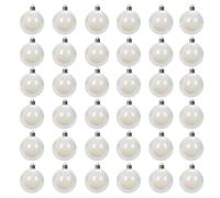 curfair Mini Christmas Ball Ornaments Decorations 12/24/36pcs 4cm Iridescent Clear Shatterproof Diy Holiday for Xmas Tree Parties Gifts Hanging White 24PCS