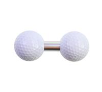 curfair Putt Training Dual Ball Golf Practice Tool Double with Tube Balance Putting Trainer Aid Accessories Men Dad Husband White