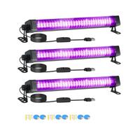 Curing Lamp, 60 LED Black Light Tube - With Switch, 360 Degree Rotation, UV Lamp For Glow Party, Body Art, Halloween, Christmas Holiday(60LEDs-3P)