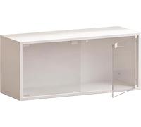 Curio Display Cabinet With Door In Clear Stackable Display Case Cube Dustproof Storage Cabinet For Playroom Bedroom Living Room Reading Room