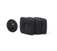 Curio Home Goods Ionic Non-Scratch Dish Sponges with Magnetized Holder, Odor Resistant Synthetic Scrub Sponges, 3 Pack, Black