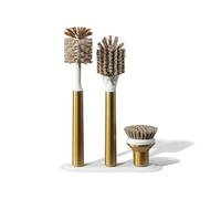 Curio Home Goods Stainless Steel Magnetic Ionic Brush Set with Replaceable Heads Brass/Gold