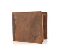 Curio Village Luxury in Leather: The Executive Men's Wallet | The Classic Men's Leather Wallet | Ultra Strong Stitching I 5 Debit/Credit Card Slots I 2 Currency Compartments I 1 Coin Pocket, BROWN