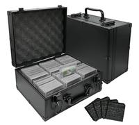 CurioCrate Toploader Storage Box Holds 300 35pt Toploaders, Top Loader Hard Case for 3" x 4" Rigid Card Holders for Trading & Sports Cards, Toploader Hard Box with Removable Thick Foam Slots