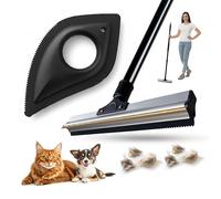 Curioh Ultimate 2-in-1 Carpet Rake and Pet Hair Removal Tool for Floors, Cars & Rugs - Long Handle Carpet Scraper tool and Small Cat and Dog Hair Remover for Cleaning - Pet and Lint Brush is UK OWNED
