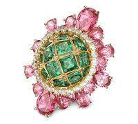 Curiosa cocktail ring, Multicoloured, Rose gold-tone plated