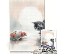 Curiosity at The Pond 1000 Piece Jigsaw Puzzle for Teenagers Mental Boost Bright Print Fun Challenge Birthday Art Gift (38x26cm)