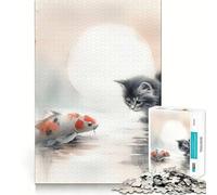 Curiosity at The Pond 1000 Piece Jigsaw Puzzle for Teenagers Mental Boost Bright Print Fun Challenge Birthday Art Gift (38x26cm)