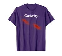 Curiosity Killed The Cat Funny Halloween 2019 Costume Pun T-Shirt, Men, Purple, Large