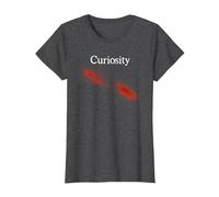 Curiosity Killed The Cat Funny Halloween 2019 Costume Pun T-Shirt, Women, Dark Heather Grey, Medium