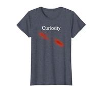 Curiosity Killed The Cat Funny Halloween 2019 Costume Pun T-Shirt, Women, Heather Blue, Small