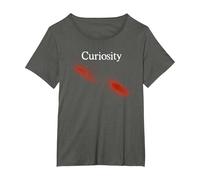 Curiosity Killed The Cat Funny Halloween 2019 Costume Pun T-Shirt, Women's Plus, Asphalt Grey, 3X