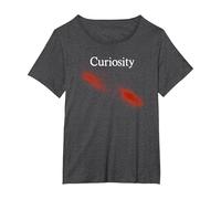 Curiosity Killed The Cat Funny Halloween 2019 Costume Pun T-Shirt, Women's Plus, Dark Heather Grey, 1X