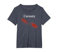 Curiosity Killed The Cat Funny Halloween 2019 Costume Pun T-Shirt, Women's Plus, Heather Blue, 6X