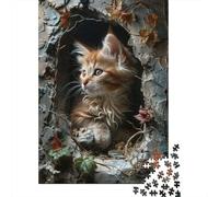 Curiositys Glimpse Adult Jigsaw Puzzle, 1000 Pieces, 38x26cm/1000pcs, for Quiet Focus at Your Own Pace; White Card Pieces for A Neat Table