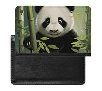Curious Baby Panda Passport Holder & Travel Wallet Passport Cover Protector Essentials with Credit Card Slots