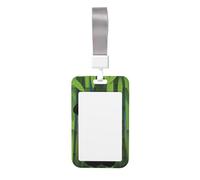 Curious Baby Panda Print Id Badge Holder Sliding Card Holder Vertical Card Protector Cover Case Teacher Lanyard for Office Women Men