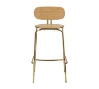 Curious Barstool Oak/ Brass