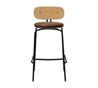 Curious Barstool Teddy Brown/ Black