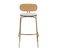 Curious Barstool White Sands/ Brass