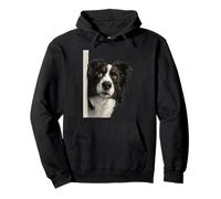 Curious Border Collie Peeking Dog Lover Canine Pullover Hoodie
