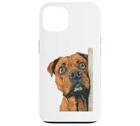 Curious Boxer Dog Peeking Pet Lover Case for iPhone 13