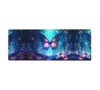 Curious Butterfly Printing Extra Large Mouse Pad 12x31.5in for Office, Gaming, and Learning - Durable, Comfortable, and Environmentally Friendly