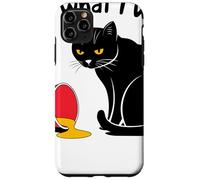 Curious Cat Silhouette With Spilled Paint Bucket Humor Case for iPhone 11 Pro Max