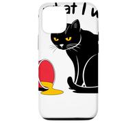 Curious Cat Silhouette With Spilled Paint Bucket Humor Case for iPhone 12/12 Pro