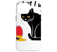 Curious Cat Silhouette With Spilled Paint Bucket Humor Case for iPhone 16 Pro Max