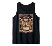 Curious Cat's Noodle Stand Night Market Cat Ramen Design Tank Top
