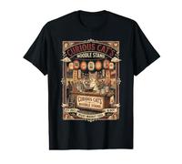 Curious Cat's Noodle Stand Night Market Cat Ramen Design Value Graphic T-Shirt