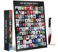 Curious Charts Official Fangoria Horror Movie Scratch Off Poster, Top 100 Horror Films, 16.5in x 23.4in, Halloween Wall Decor, Movie Lover Gift and Collectible, Premium Materials, Made in the USA