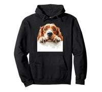 Curious Cocker Spaniel Dog Peeking Puppy Pullover Hoodie