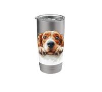 Curious Cocker Spaniel Dog Peeking Puppy Stainless Steel Insulated Tumbler