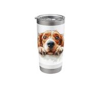 Curious Cocker Spaniel Dog Peeking Puppy Stainless Steel Insulated Tumbler