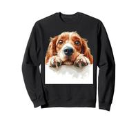 Curious Cocker Spaniel Dog Peeking Puppy Sweatshirt