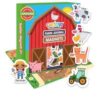 Curious Columbus Fridge Magnets for Toddlers 1-3 Year Olds. Refrigerator Magnets for Kids Baby ABC Learning Magnet Educational Toys Babies to Nursery and Reception (Farmyard Animals)